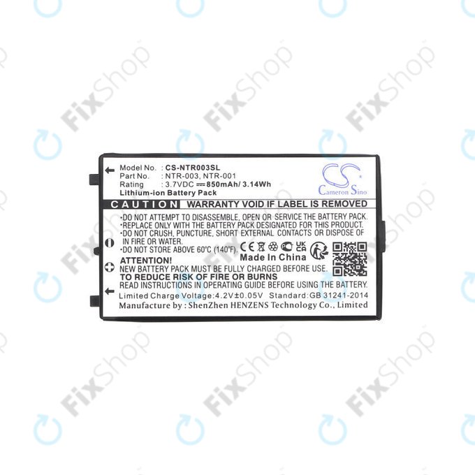Battery for Nintendo, 850mAh, Li-Ion, 3.7V, NTR-003, HQ