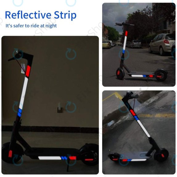 Xiaomi Mi Electric Scooter 1S, 2 M365, Essential, Pro, Pro 2 - Reflective Stickers (A)