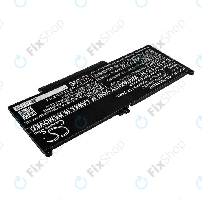 Battery for Dell Latitude 13 7300, 14 7400, 7400mAh, Li-Pol, 7.6V, 05VC2M, HQ