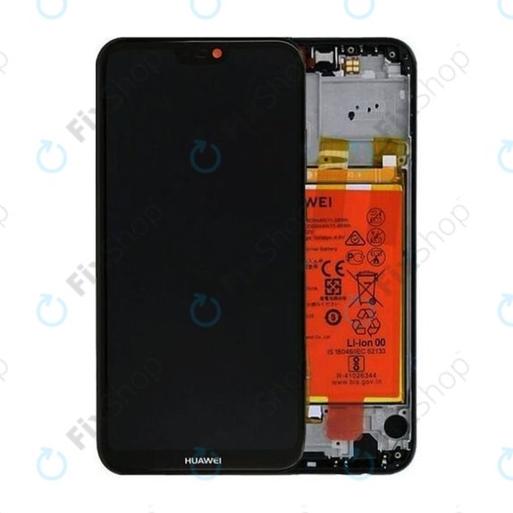 Huawei P20 Lite (2019) - LCD Display + Touch Screen + Frame + Battery (Charming Red) - 02352TMF