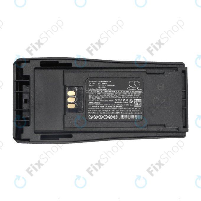 Battery for Motorola CP, EP, GP, 2600mAh, Li-ion, 7.4V, NNTN4496, HQ