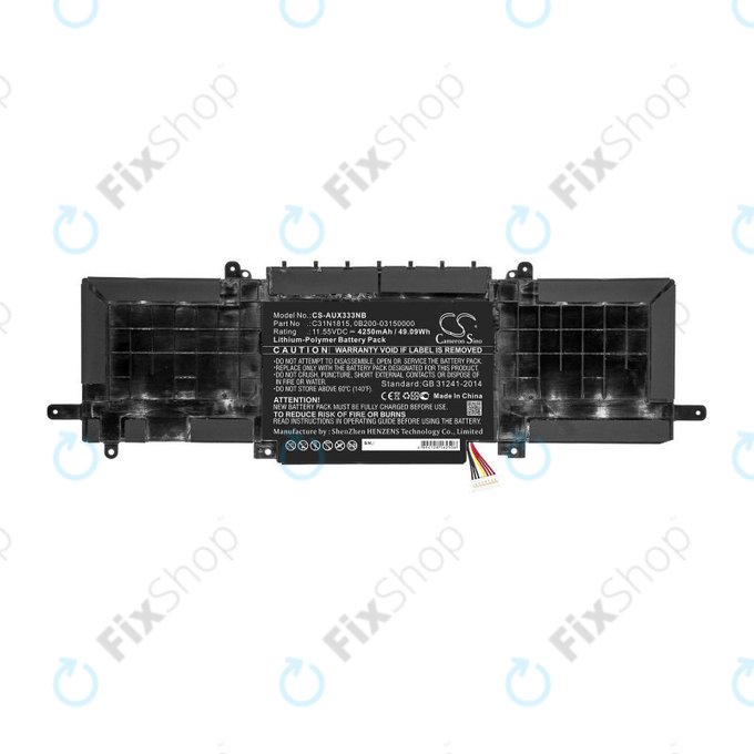 Battery for Asus Zenbook UX333FN, Zenbook UX333FA, 4250mAh, Li-Pol, 11.55V, C31N1815, HQ