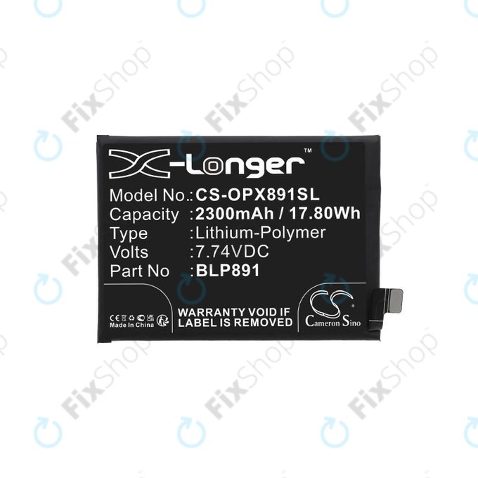 Oppo A52, A72, A92, Find X5 - Battery BLP891 2300mAh HQ