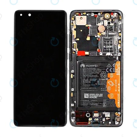 Display compatibil Huawei P40 Lite E, Negru - cu Rama