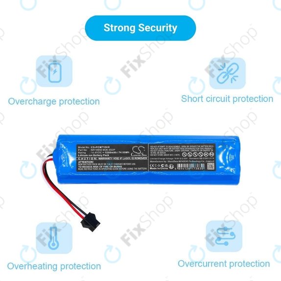 Xiaomi Roidmi EVE Plus, Viomi, Lydsto, Proscenic, Tefal - Battery NR18650 M26-4S2P, SUN-INTE-181, H18650CH-4S2P Li-Ion 14.4V 5200mAh HQ