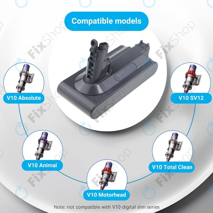 Dyson V10 - Battery 969352-02, SV12, 206340 Li-Ion 25.2V