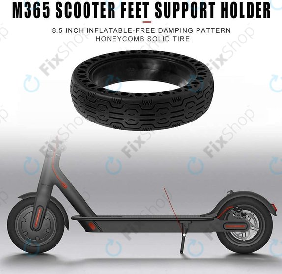 Xiaomi Mi Electric Scooter 1S, 2 M365, Essential, Pro, Pro 2 - Durable Full Tubeless Tire (Type 2) (Black)