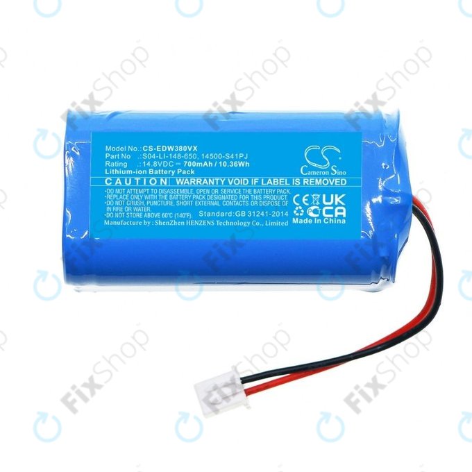 Ecovacs Winbot W-series - Battery S04-LI-148-650, 14500-S41PJ Li-Ion 14.8V 700mAh HQ