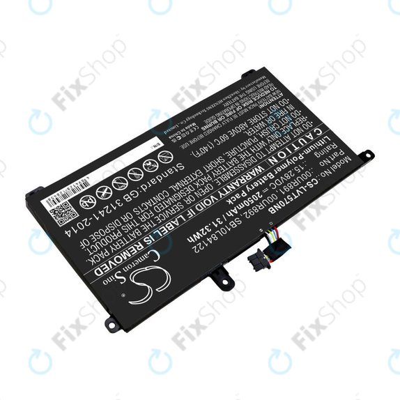 Battery for Lenovo ThinkPad P51s, P52s, T570, T580, 2050mAh, Li-Pol, 15.28V, 00UR891, HQ