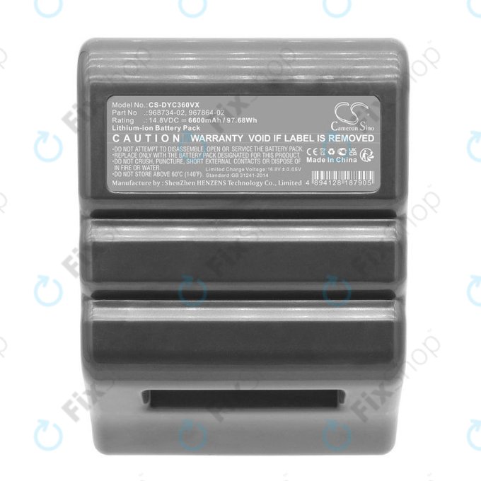 Dyson 360 Vis Nav, Heurist (2020) - Battery 968734-02, 967864-02 Li-Ion 14.8V 6600mAh HQ