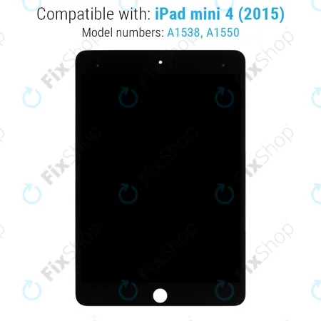 Apple iPad Mini 4 - LCD Display + Touch Screen (Black) Refurbished