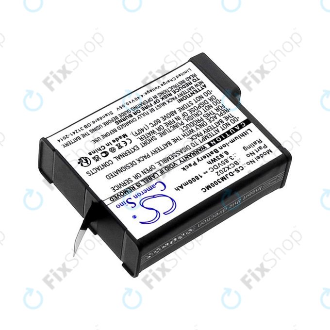 Battery for DJI Osmo Action 3, Action 4, 1800mAh, Li-Ion, 3.85V, BCX202, HQ