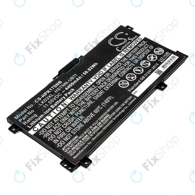 Battery for HP Pavilion X360 15-CR0001NM, 4400mAh, Li-Ion, 11.55V, LK03XL, HQ