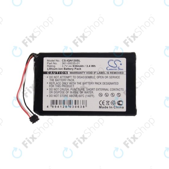 Garmin Drive Assist 50, 50LMT, 51, 51LMT, Nuvi 1200, 1205, 1205W, 1250, 1255W, 1260, 1260W, 140T, 150T, 2595LM, 2595LMT - Battery 361-00035-01 930mAh HQ