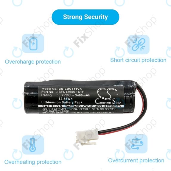 Leifheit Dry&Clean 51000, 51002, 51113, 51114 - Battery BFN18650 1S1P Li-Ion 3.7V 3400mAh HQ