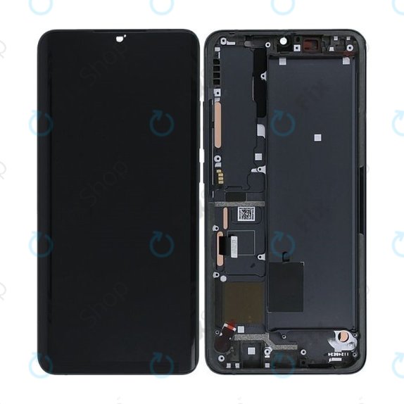 Xiaomi Mi Note 10, Mi Note 10 Pro - LCD Display + Touch Screen + Frame (Midnight Black) - 56000300F400 Genuine Service Pack
