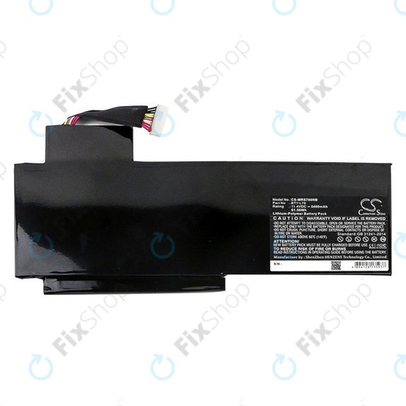 Battery for MSI GS70, GS72, WS72, 5400mAh, Li-Pol, 11.4V, BTY-L76, HQ