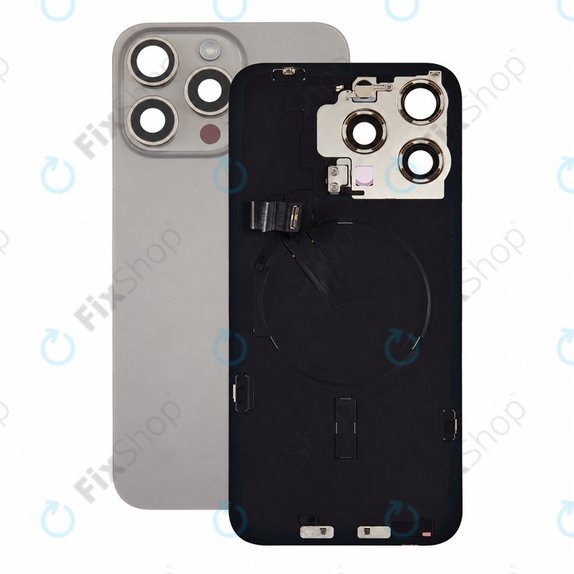 Rear Housing Glass for iPhone 15 Pro Max, Natural Titanium, Pulled A