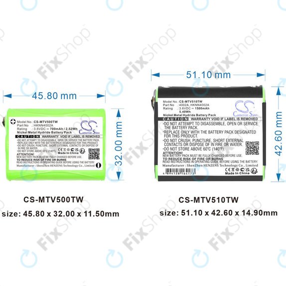 Battery for Motorola Talkabout T280, T200, T82, T82 Extreme, 700mAh, Ni-MH, 3.6V, HKNN4002A, HQ