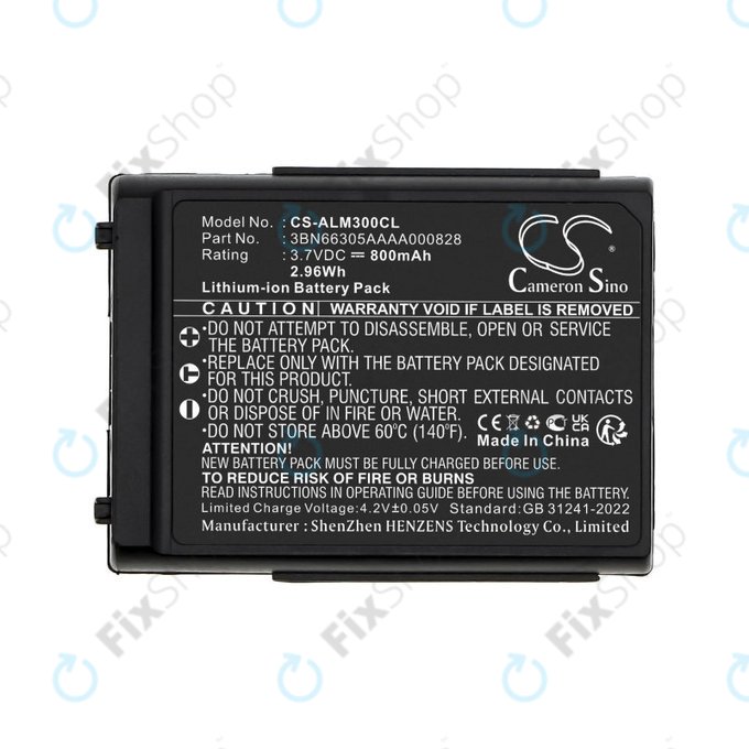 Battery for Alcatel Mobile 300, 400 Dect, Mobile Reflexes 300, 400, 800mAh, Li-Ion, 3.7V, 3BN66305AAAA000828, HQ