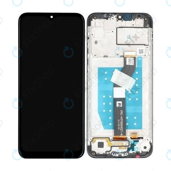 Motorola Moto G8 Power Lite - LCD Display + Touch Screen + Frame (Black) - 5D68C16532, 55D68C18031 Genuine Service Pack