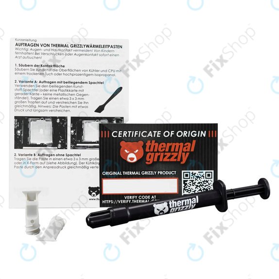 Thermal Paste 2g, Thermal Grizzly Kryonaut Extreme