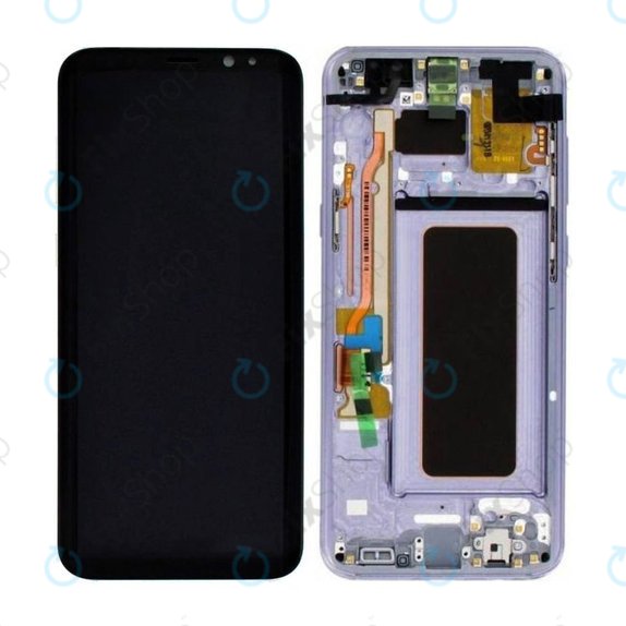Samsung Galaxy S8 Plus G955F - LCD Display + Touch Screen + Frame (Orchid Gray) - GH97-20470C, GH97-20564C, GH97-20565C Genuine Service Pack