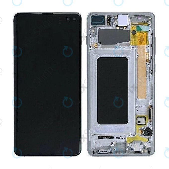 Samsung Galaxy S10 Plus G975F - LCD Display + Touch Screen + Frame (Prism Black) OLED