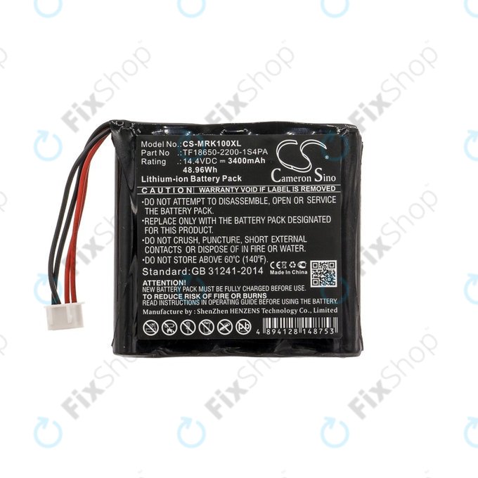 Battery for Marshall Kilburn, 3400mAh, Li-Ion, 14.4V, TF18650-2200-1S4PA, HQ
