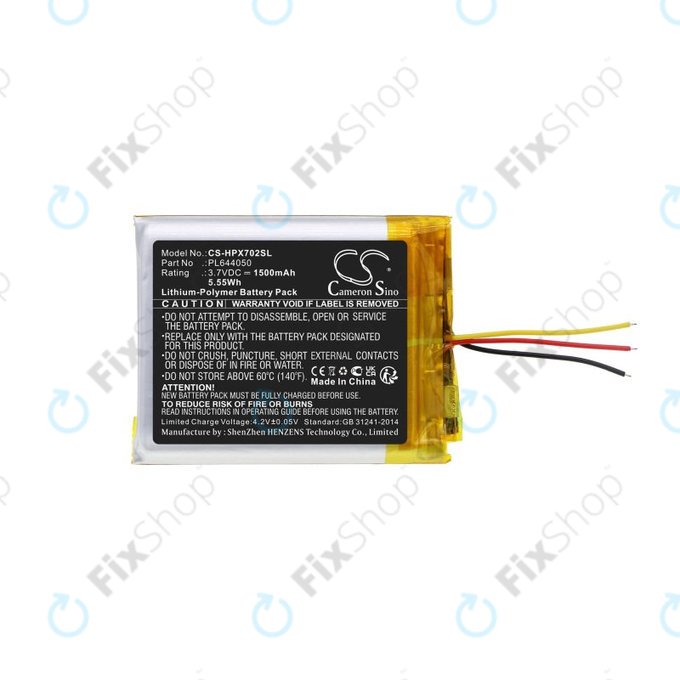 Battery for HyperX Cloud Flight, Cloud Alpha, 1500mAh, Li-Pol, 3.7V, PL644050, HQ