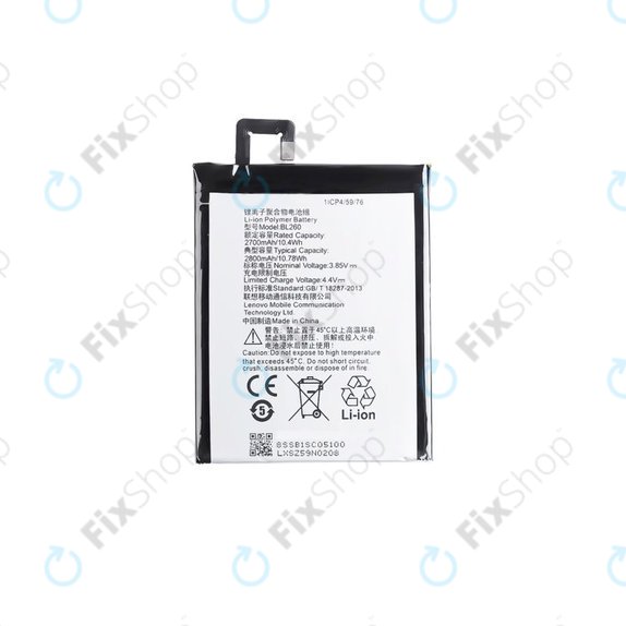 Lenovo VIBE S1 Lite - Battery BL260 2800mAh