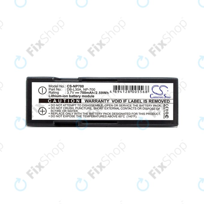 Battery for Minolta Dg-X50-K, Pentax Optio Z10, Samsung L77, Sanyo, 700mAh, Li-Ion, 3.7V, NP-700, HQ