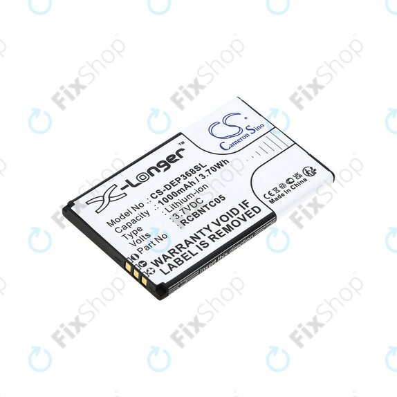 Battery for Doro Primo 368, 1000mAh, Li-Ion, 3.7V, RCBNTC05, HQ