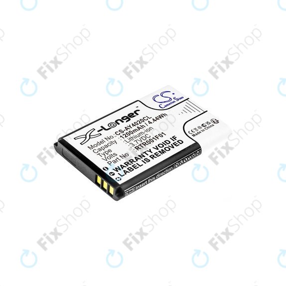 Battery for Alcatel 8232, 1200mAh, Li-Ion, 3.7V, RTR001F01, HQ
