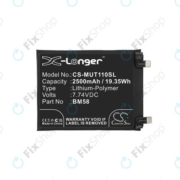 Xiaomi 11T Pro - Battery BM58 2500mAh HQ
