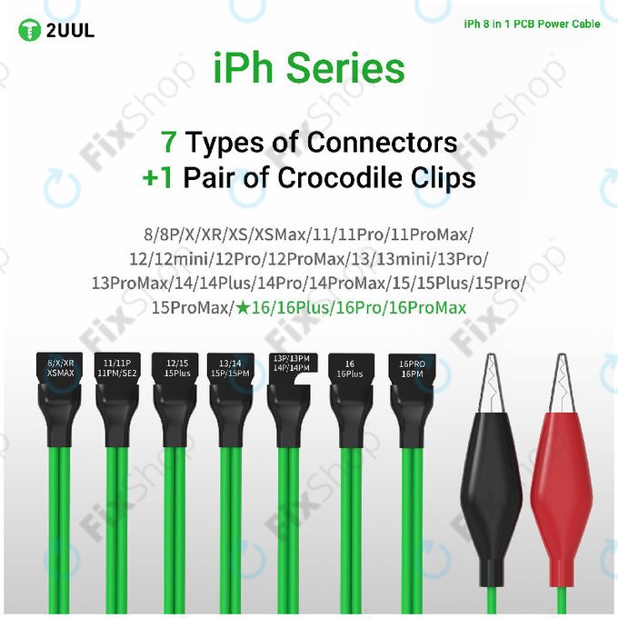 PCB Power Cable, iPhone 8-16 Pro Max, 2UUL PW05
