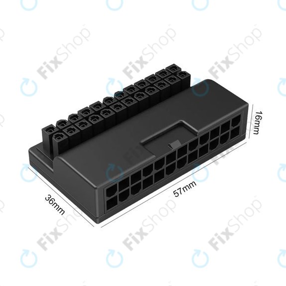 ATX 24-pin 90° power adapter for motherboard