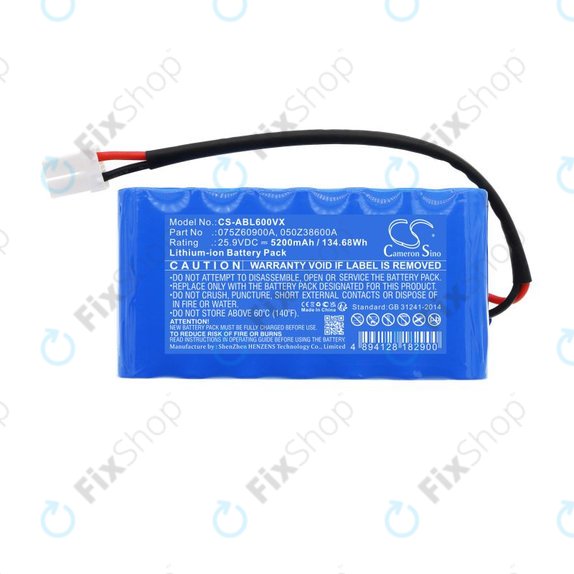 Battery for Wiper i130S, Ambrogio Twenty Elite, 5200mAh, Li-Ion, 25.9V, 075Z60900A, HQ