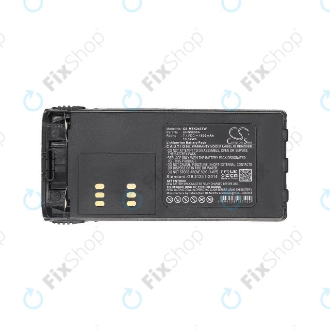 Battery for Motorola MTX, GP, HT, 1800mAh, Li-Ion, 7.4V, HNN9008A, HQ