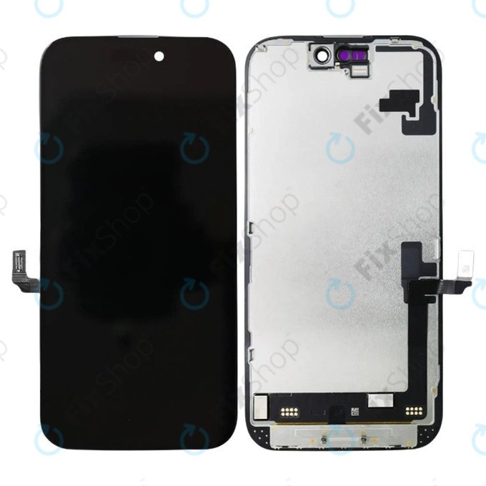 Display Soft OLED for iPhone 16, Touch Screen with Frame, FixPremium