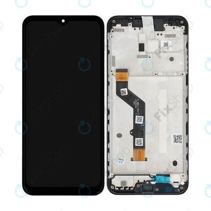 Motorola Moto G9 Play - LCD Display + Touch Screen + Frame (Black) - 5D68C17397 Genuine Service Pack