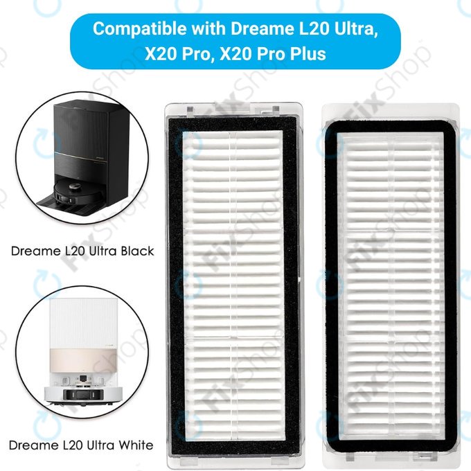 HEPA Filter, 2pcs for Xiaomi Dreame L20 Ultra, X20 Pro, X20 Pro Plus