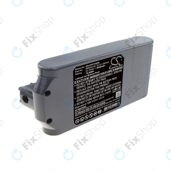 Dyson V10 - Battery 969352-02, SV12, 206340 Li-Ion 25.2V 3000mAh HQ