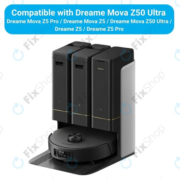 Replacement set for Dreame Mova Z50 Ultra, Z5, Z5 Pro (1x Main brush, 2x Filter, 2x Side brush, 2x Mop cloth, 2x Side mop cloth, 2x Dust bag)