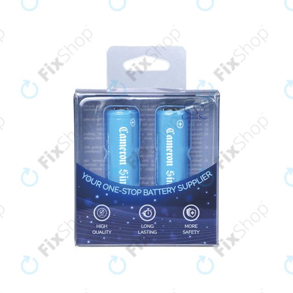 Rechargeable battery, 2pcs, 650mAh, Li-ion, 3.7V, 14430, HQ