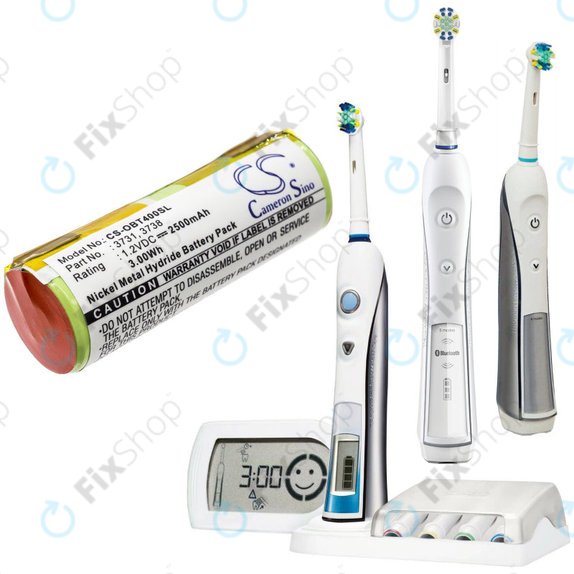 Battery for Oral-B Professional Care, Triumph, 2500mAh, Ni-MH, 1.2V, 3731, HQ