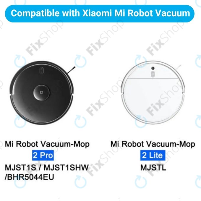Replacement set for Xiaomi Mi Robot Vacuum Mop 2 Pro, 2 Lite (1x Main brush, 2x Filter, 2x Side brush)