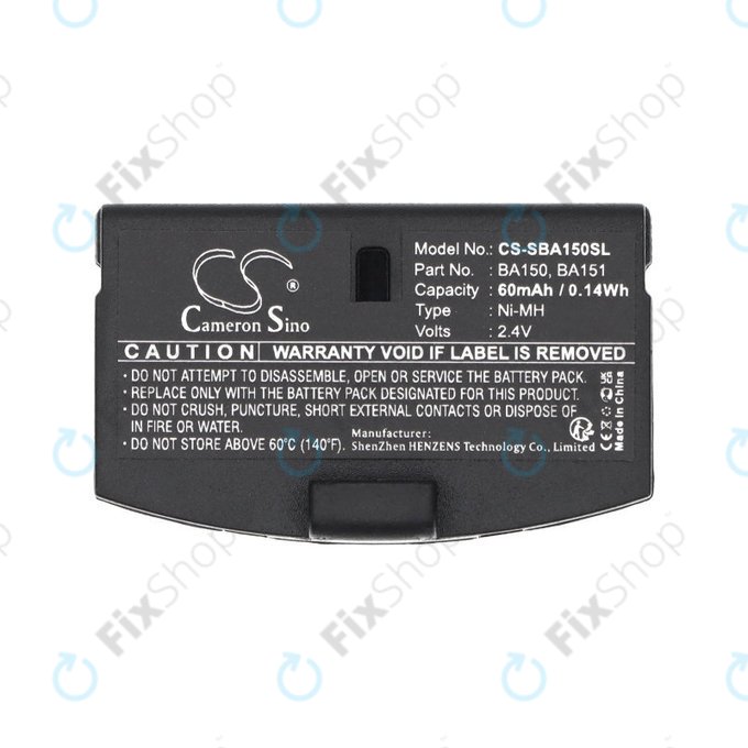 Battery for Sennheiser, 60mAh, Ni-MH, 2.4V, BA150, HQ