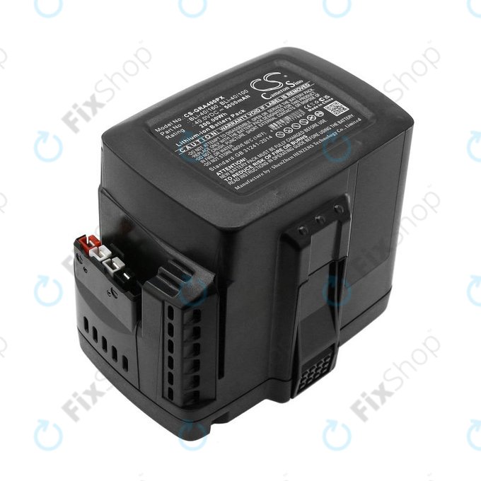 Battery for Gardena Powercut Li40/30, Powermax Li-40/41, 5000mAh, Li-Ion, 40V, BLi-40/160, BLi-40/100, HQ