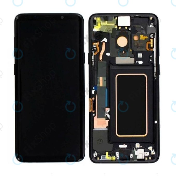 Samsung Galaxy S9 Plus G965F, G965FD - LCD Display + Touch Screen + Frame (Midnight Black) - GH97-21691A, GH97-21722A, GH97-21692A Genuine Service Pack